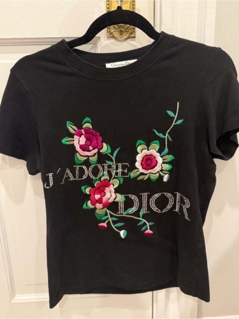 Christian Dior J' Adore Dior Rhinestone Shirt